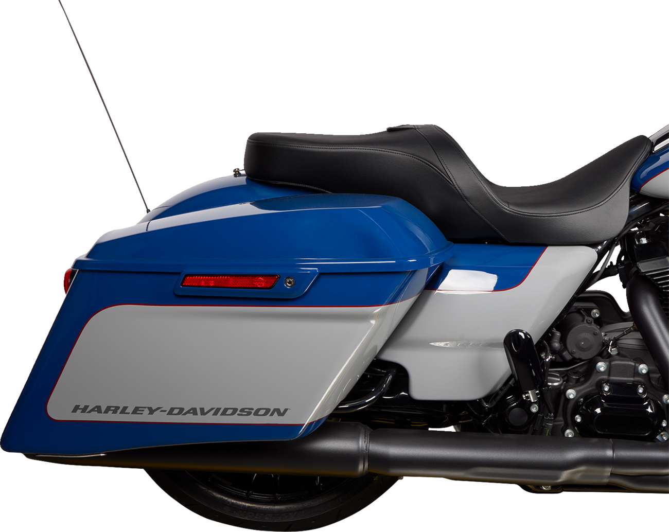 Drag Specialties Freedom Seat for FLH motorcycles, vinyl smooth seat designed for 2009-2023 Harley Davidson touring bikes.