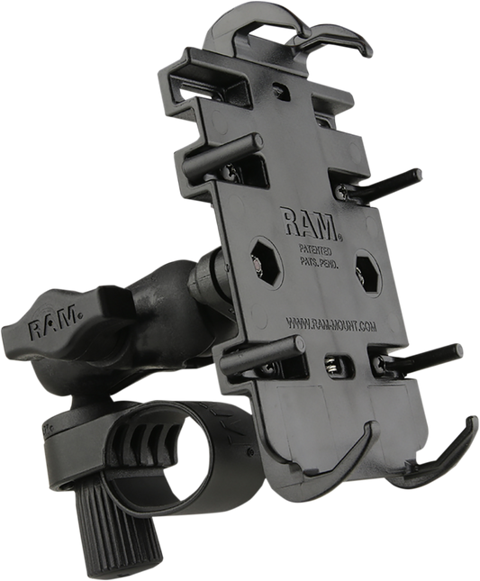 Bill's Exhausts RAM MOUNTS Quick-Grip Kit for Phone, engine-mounted RAM RAP-B-460-APD3U with quick-release grip in the image.