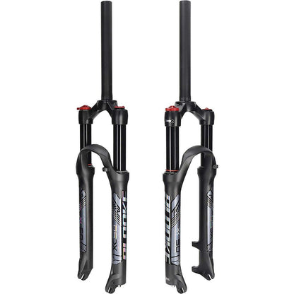 Hycline Blooke XC90 27.5/29 inch bicycle front suspension fork with adjustable shock absorption and lightweight alloy construction.