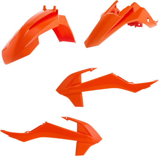 Acerbis OEM standard replacement body kit for motorcycles, featuring black plastic panels and mounting hardware.