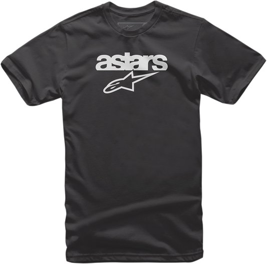 Black ALPINESTARS Heritage Blaze T-Shirt in medium size, featuring a graphic design, casual fit, and soft cotton fabric.