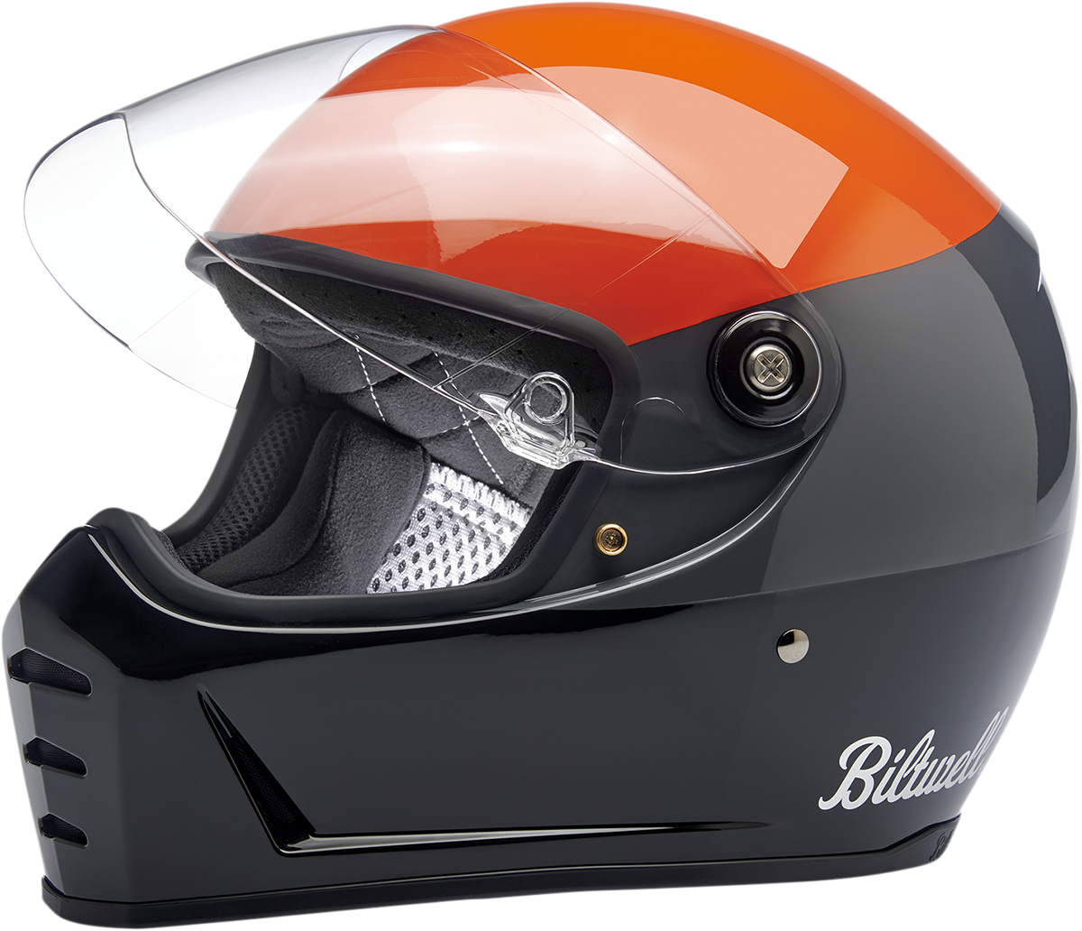 BILTWELL Lane Splitter Helmet - Gloss Podium Orange/Gray/Black - Medium 1004-550-103 - Howling Moto