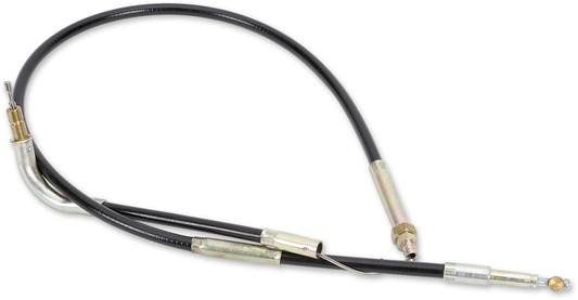 Black vinyl throttle cable for Ski Doo 960 by PARTS UNLIMITED, showing the flexible cable with metal connectors.