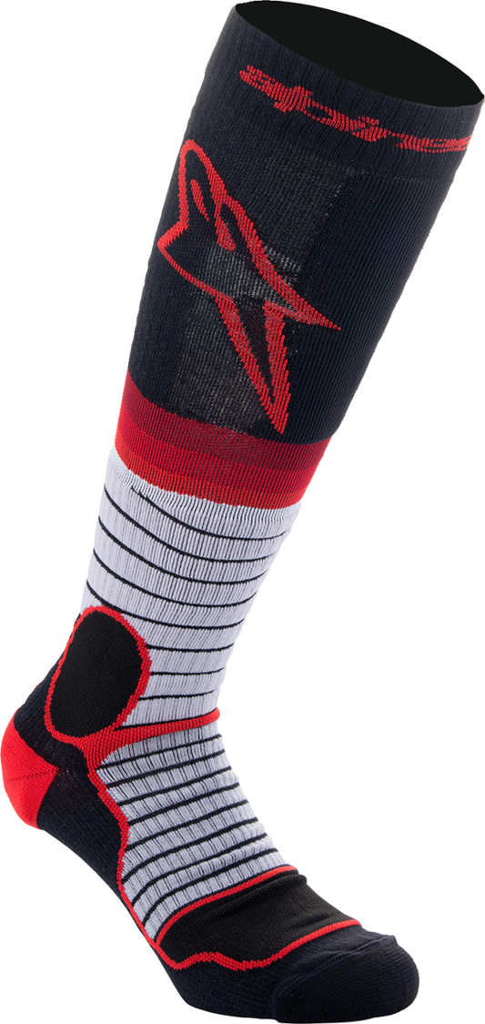 ALPINESTARS, Alpinestars MX Pro Socks - Medium Black, Red & Gray - Part 4701524-1215-M