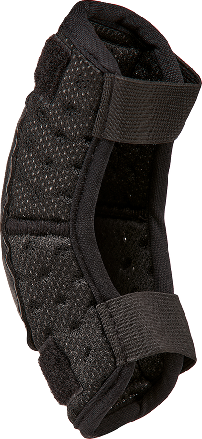 Alpinestars youth Bionic Action Kickstart Elbow Guards in black and red for kids aged 4-6, showing protective gear design