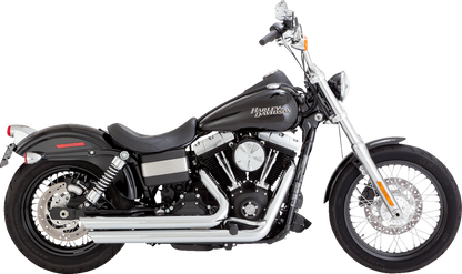 VANCE & HINES Big Shots staggered chrome motorcycle exhaust system with dual pipes and chrome finish, part #17958