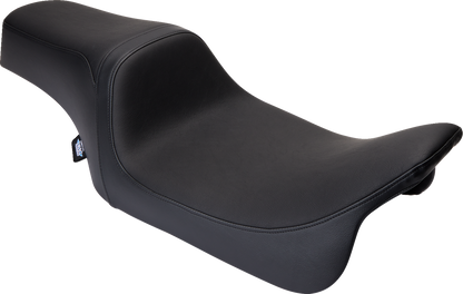Black vinyl Predator 1Up seat from Drag Specialties, designed for Harley FLH models 2008-2023.
