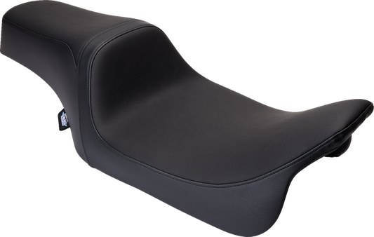 Black vinyl Predator 1Up seat from Drag Specialties, designed for Harley FLH models 2008-2023.