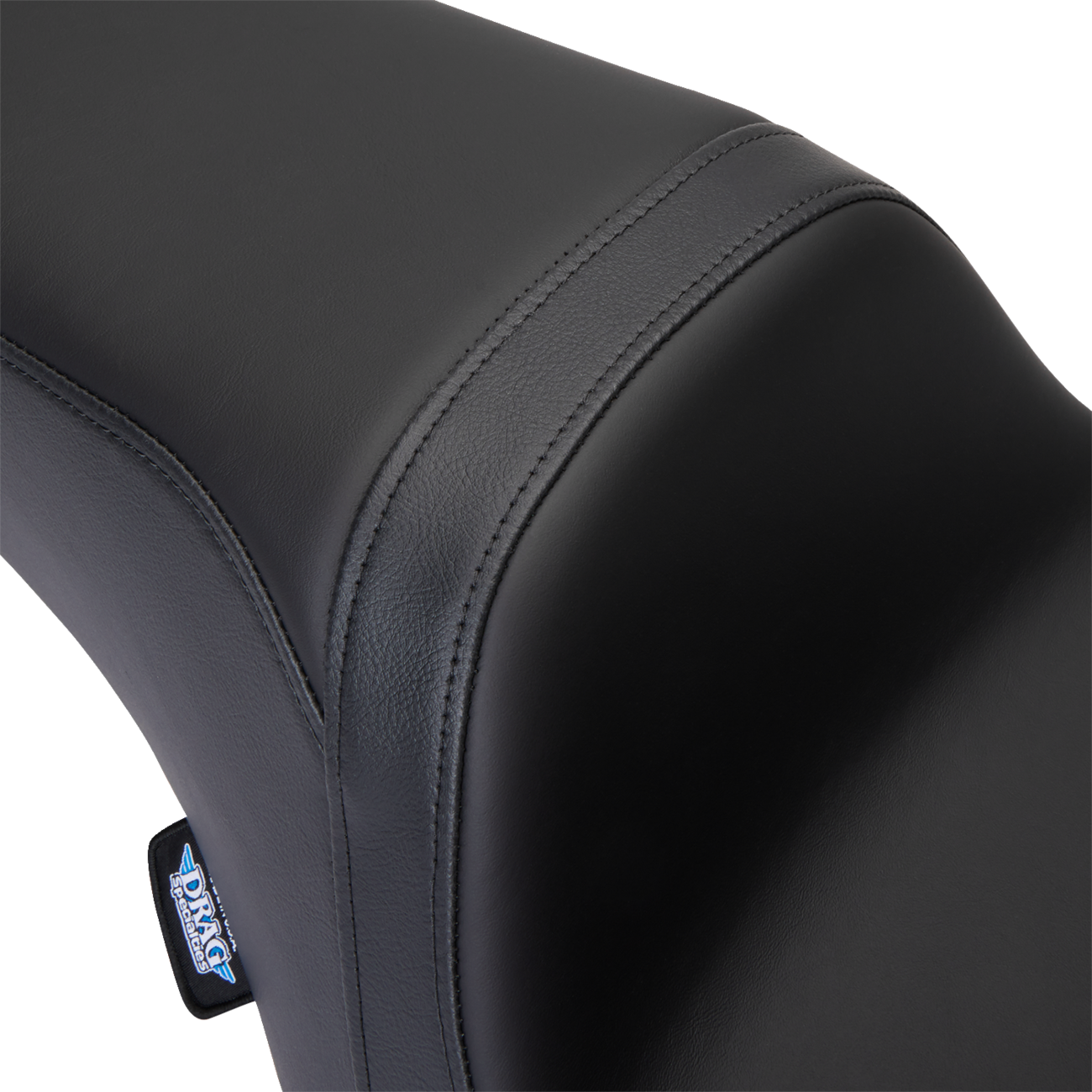 Black Predator 1Up Seat from Drag Specialties with solar leather, smooth finish, designed for Harley FLH models 2008-2023.