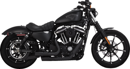 VANCE & HINES Mini Grenades exhaust system in matte black with chrome tips, designed for motorcycle performance and style.