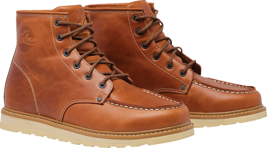 THOR, THOR Hallman Towner Boots - Brown Leather Work Boots with D3O® Ankle Padding and Quick-Dry Lining