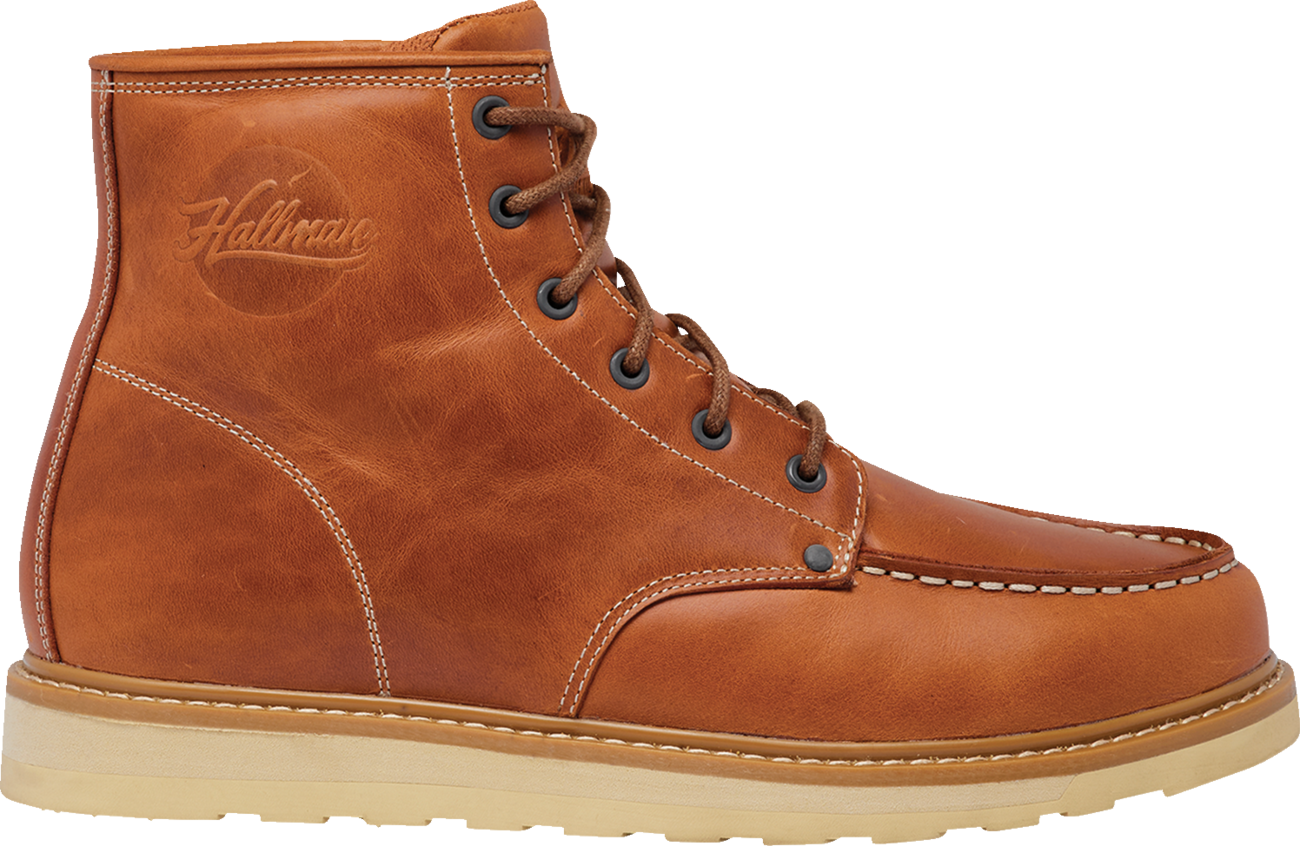 THOR, THOR Hallman Towner Boots - Brown Leather Work Boots with D3O® Ankle Padding and Quick-Dry Lining