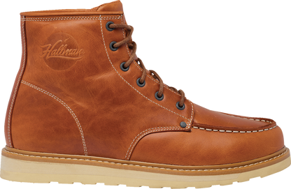 THOR, THOR Hallman Towner Boots - Brown Leather Work Boots with D3O® Ankle Padding and Quick-Dry Lining