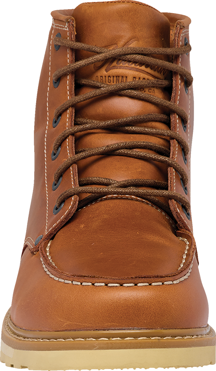 THOR, THOR Hallman Towner Boots - Brown Leather Work Boots with D3O® Ankle Padding and Quick-Dry Lining
