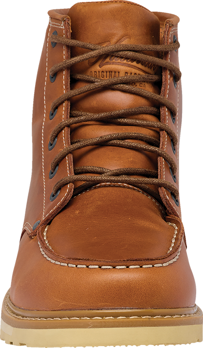 THOR, THOR Hallman Towner Boots - Brown Leather Work Boots with D3O® Ankle Padding and Quick-Dry Lining