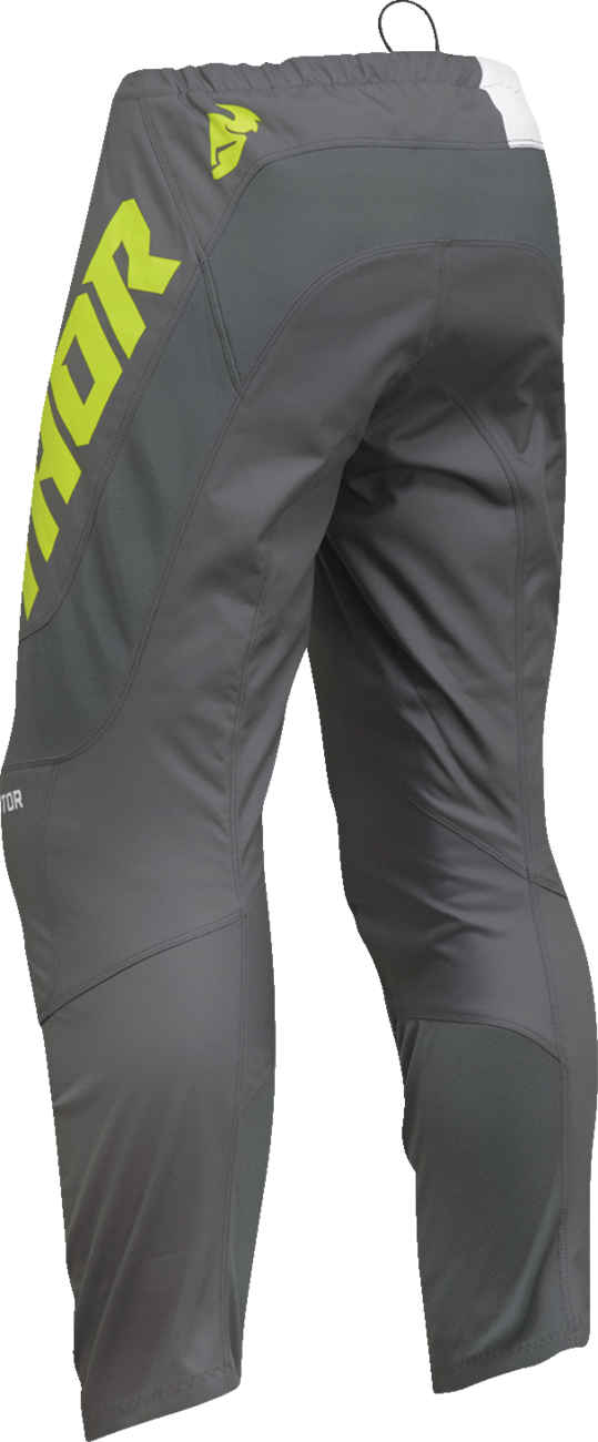 THOR, THOR Sector Checker Pants - Gray/Acid US 28 | Durable Performance Motorcycle Gear