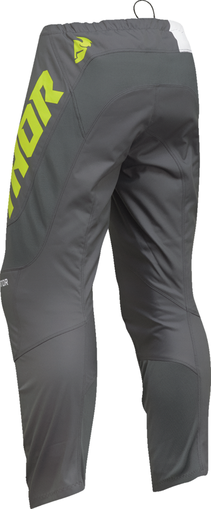 THOR, THOR Sector Checker Pants - Gray/Acid US 28 | Durable Performance Motorcycle Gear
