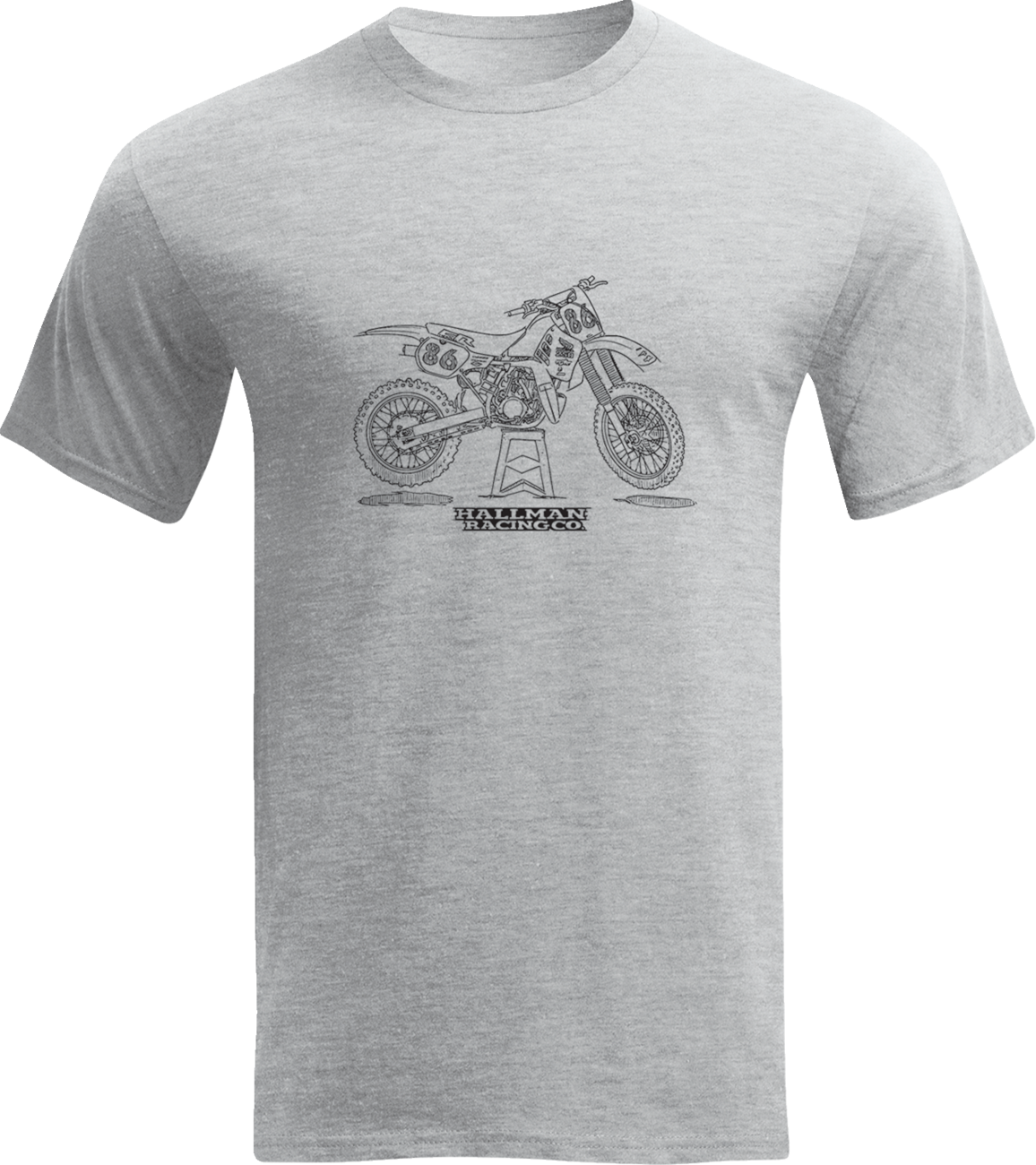Gray THOR Hallman 2 Smoker T-Shirt in XL, featuring the THOR brand logo and graphic design on the front.