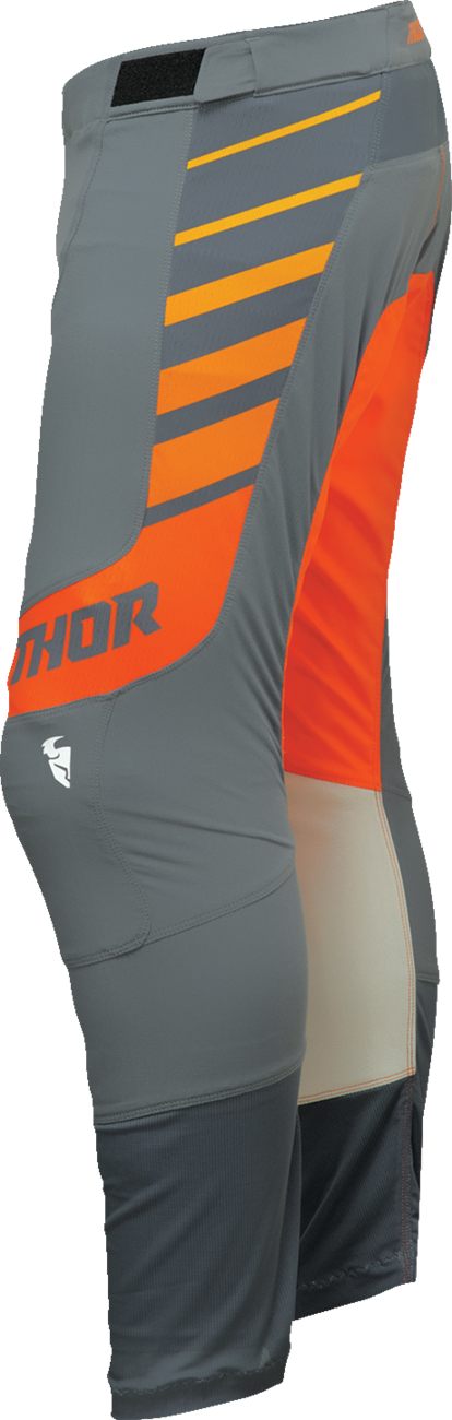 THOR Prime Analog Pants in charcoal and orange, US 30, featuring durable fabric and sporty design by THOR.
