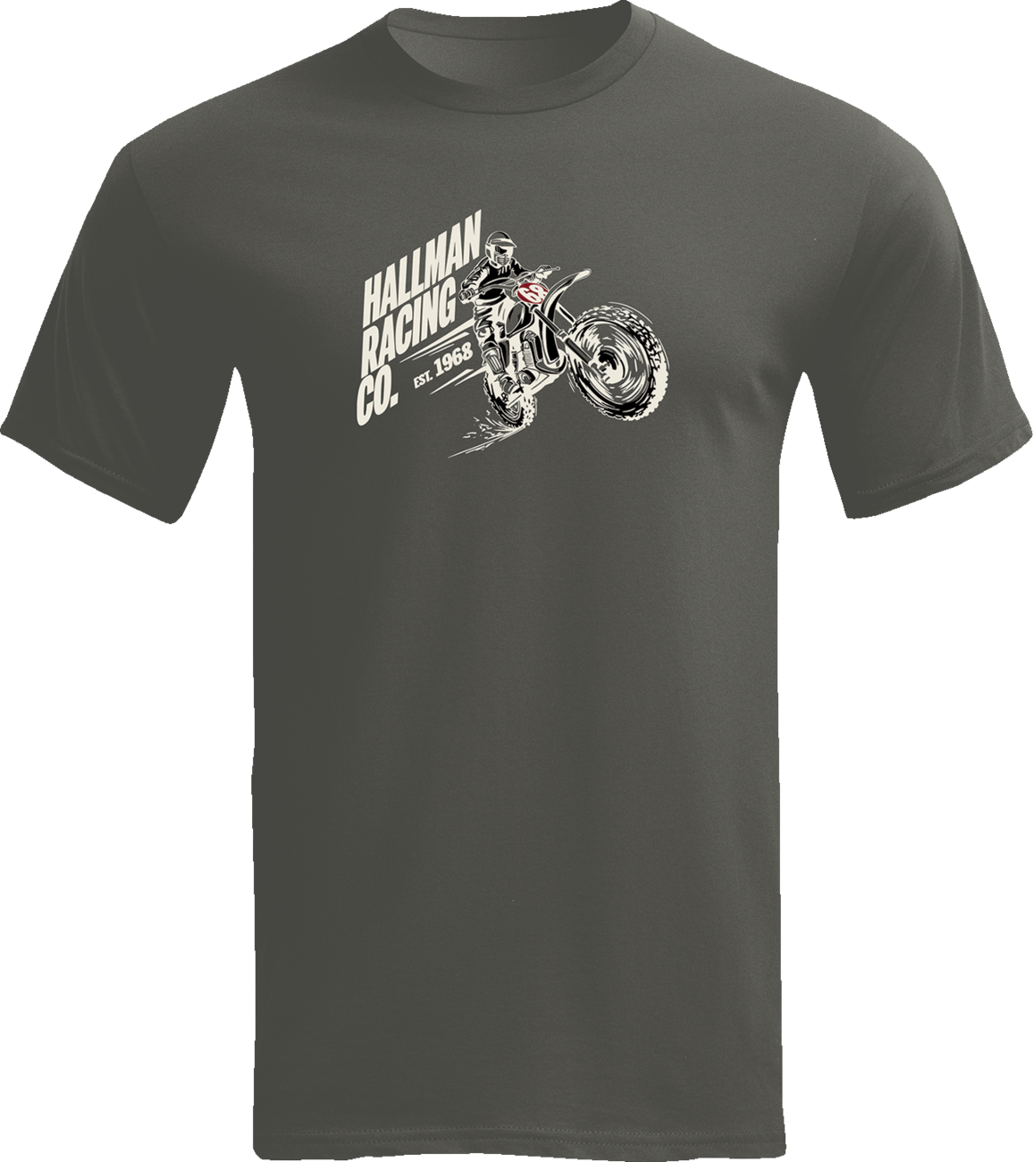 THOR Hallman Roostin T-Shirt in charcoal, large size, featuring logo and graphic design, made of comfortable fabric.