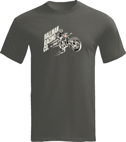 THOR Hallman Roostin T-Shirt in charcoal, large size, featuring logo and graphic design, made of comfortable fabric.