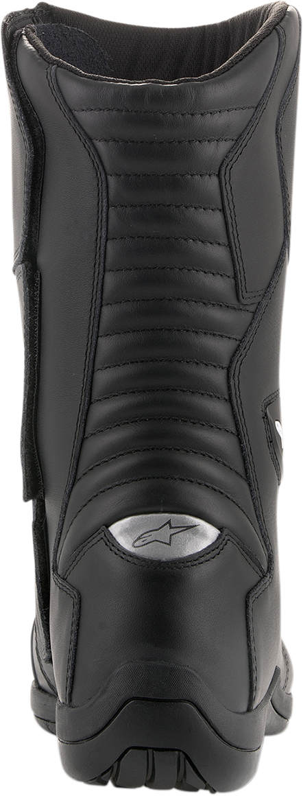 Black Alpinestars Andes v2 Drystar® motorcycle boots, US 8 / EU 42, displayed from a side angle.