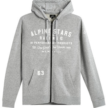 Alpinestars Heather Gray Region Hoodie in Medium, featuring a comfortable fit and stylish design, displayed on a plain background.