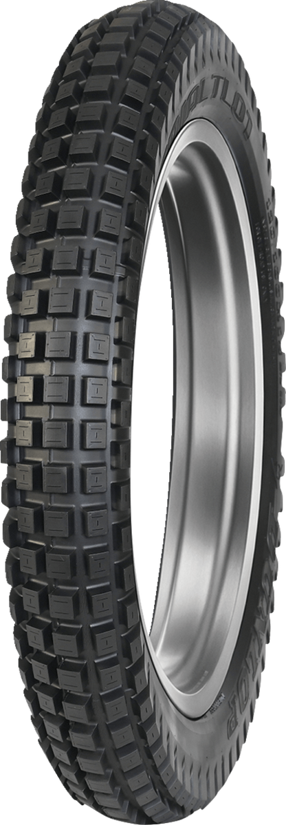Dunlop Geomax TL01 rear off-road motorcycle tire 120/100R18 with tread pattern for rugged terrain, brand logo visible