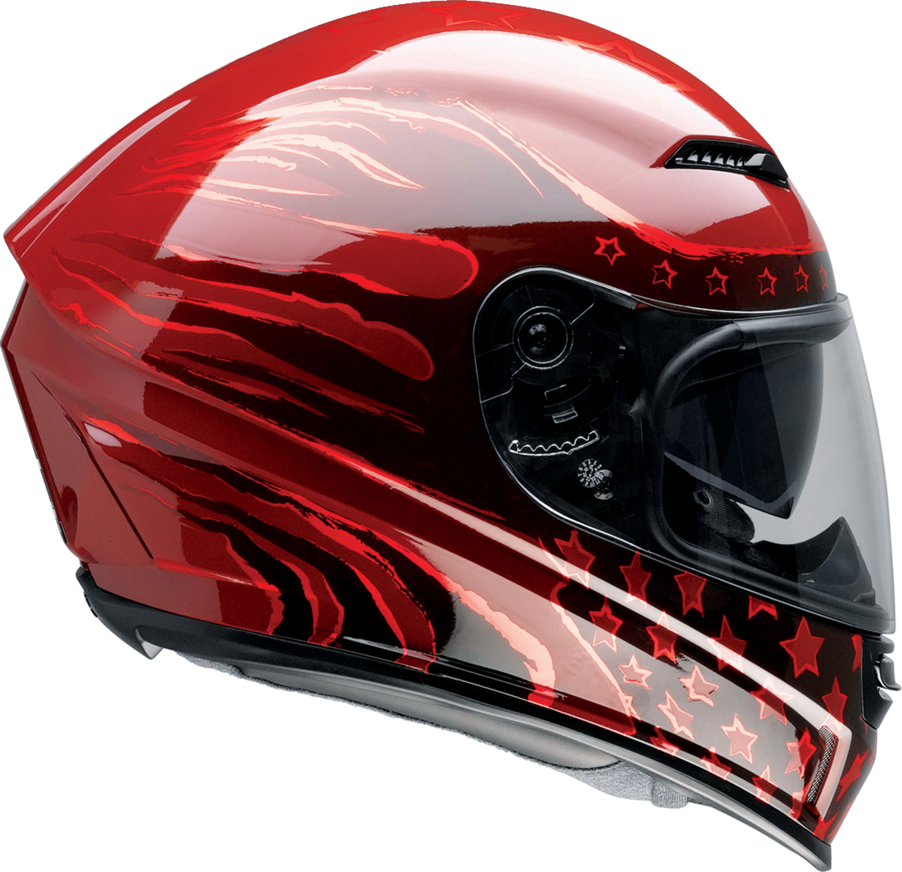 Z1R Jackal helmet in Patriot Red, XS size, featuring aerodynamic design and matte finish, by Z1R.