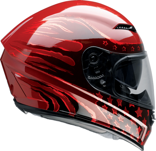 Z1R Jackal helmet in Patriot Red, XS size, featuring aerodynamic design and matte finish, by Z1R.