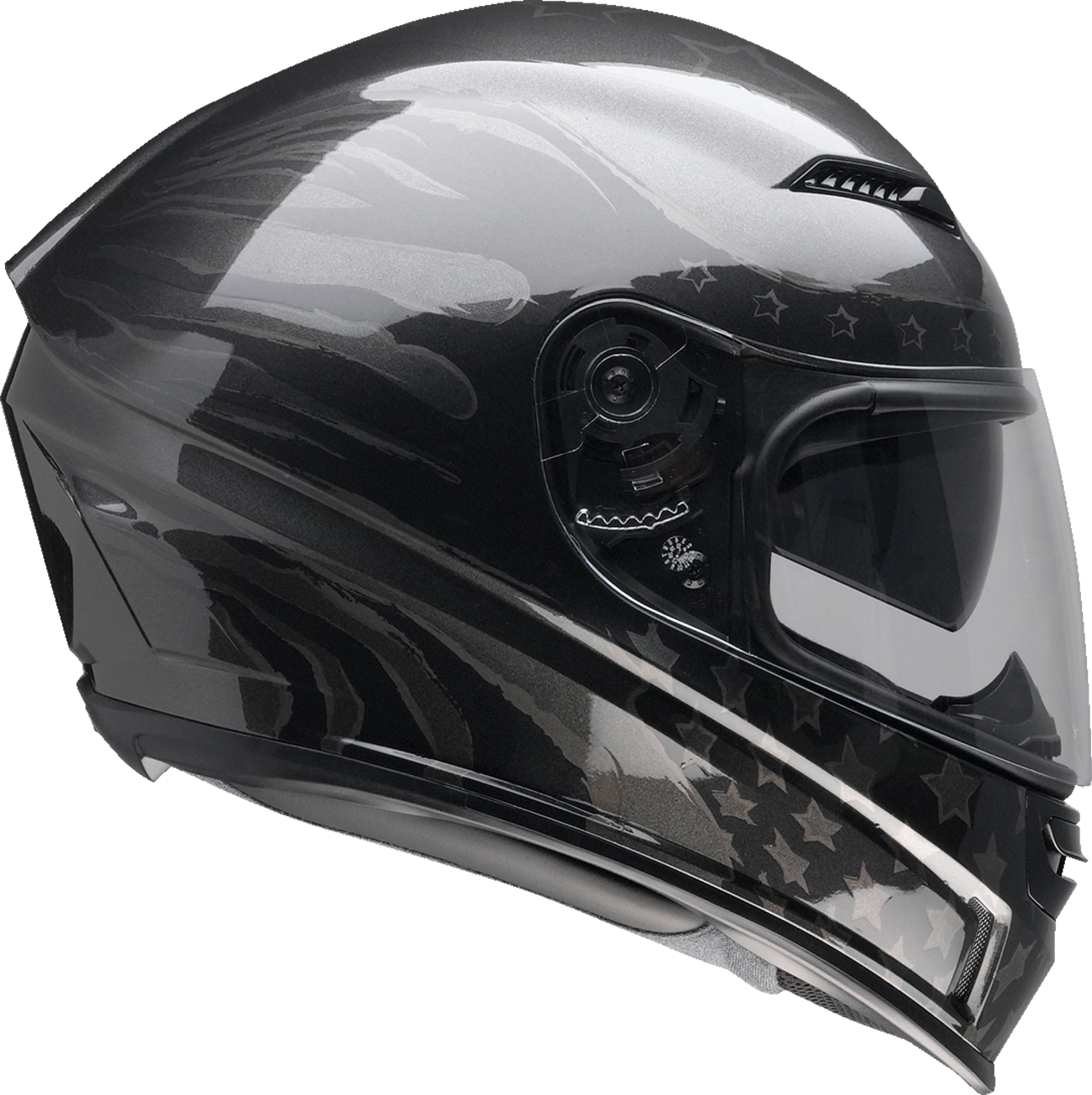 Z1R Jackal Patriot Stealth motorcycle helmet in 3XL with matte black finish and aerodynamic design.