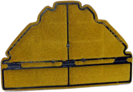 HIFLOFILTRO HFA4611 air filter for high-performance engines, shown in close-up with clean, breathable filter material.