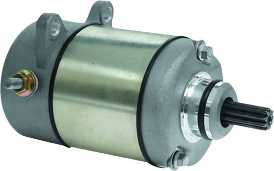 QuadBoss PowerSport starter for Honda TRX250 and FourTrax Recon 2001-2006, displaying the black motorcycle starter motor.