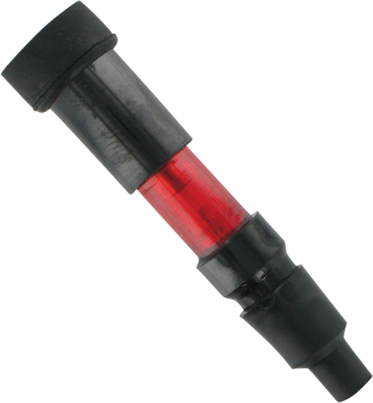 PARTS UNLIMITED spark plug cap in red, straight design for 10mm, 12mm, and 14mm spark plugs, shown in image 2861.
