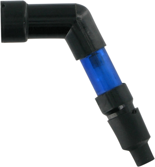 Blue PARTS UNLIMITED 120-degree spark plug cap, model DS305013, shown on a white background.