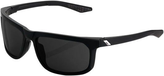 100% Hakan Sunglasses - Black - Gray PeakPolar 61036-100-47 - Howling Moto