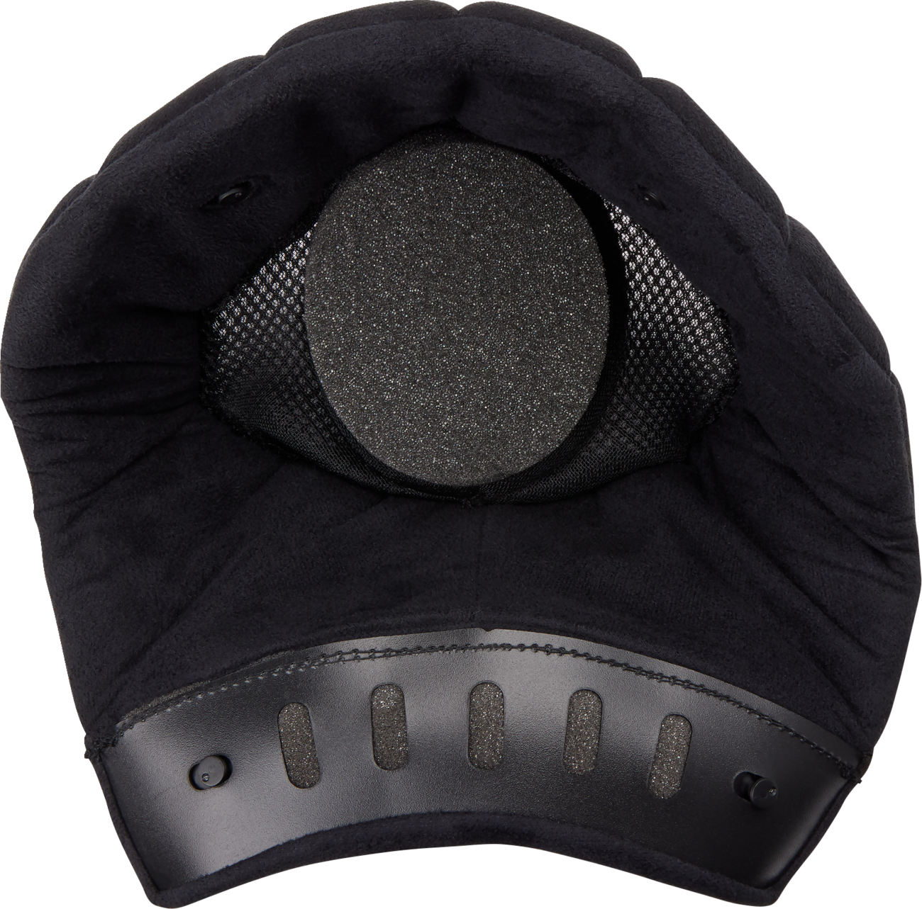 Black AGV X101 helmet replacement liner in large size, designed for comfort and safety inside the helmet.
