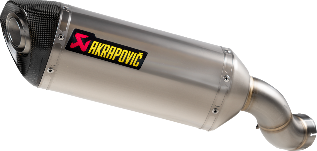 AKRAPOVIC Slip-On Line Titanium motorcycle muffler, model S-K9SO10-HZT, designed for enhanced motorcycle performance.