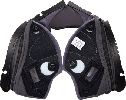 AGV Pista GP RR Cheek Pads - Gray/Cyan, 2XL - Part 201850005623G2X