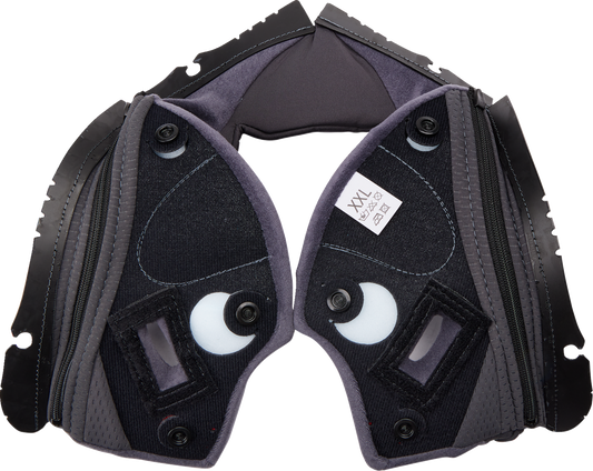 AGV Pista GP RR Cheek Pads - Gray/Cyan, 2XL - Part 201850005623G2X