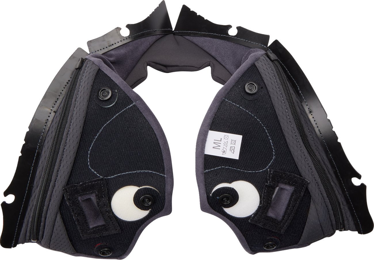 AGV Pista GP RR Cheek Pads - Gray/Cyan, 2XL - Part 201850005623G2X