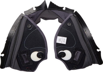AGV Pista GP RR Cheek Pads - Gray/Cyan, 2XL - Part 201850005623G2X