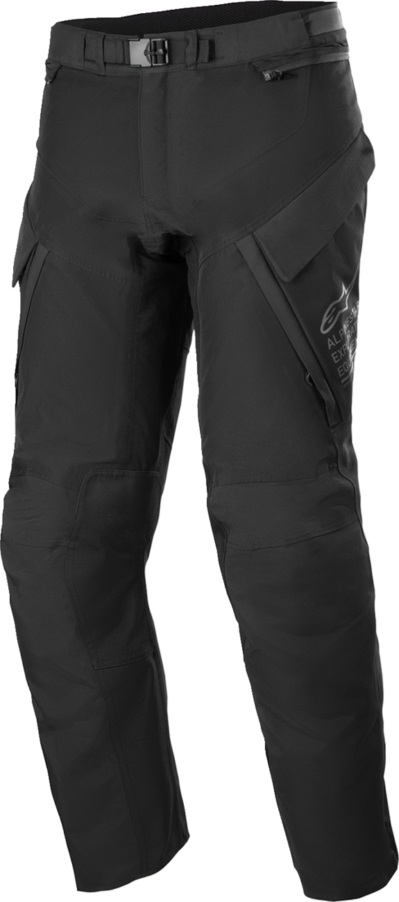 Alpinestars ST-7 2L Gore-Tex riding pants in black, small size, featuring waterproof Gore-Tex fabric and protective design.