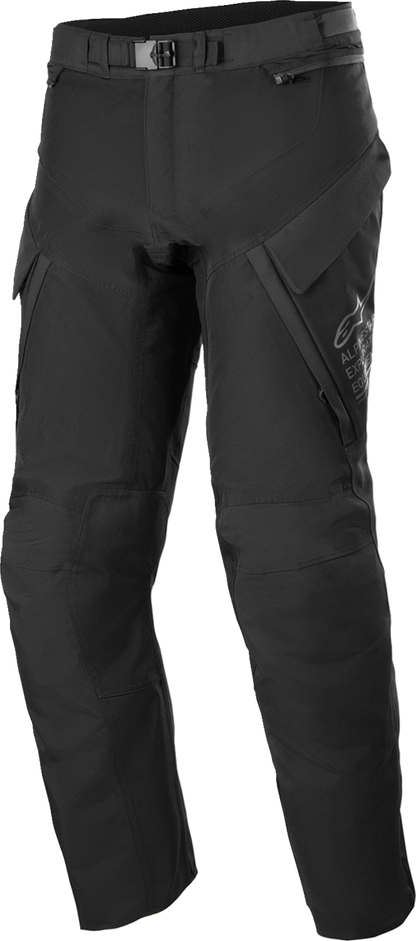 Alpinestars ST-7 2L Gore-Tex riding pants in black, small size, featuring waterproof Gore-Tex fabric and protective design.