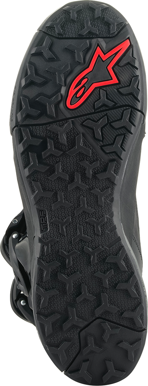 Alpinestars XT-8 Gore-Tex adventure enduro motorcycle boots in black, US 12.5 / EU 48, with rugged design and secure closures.