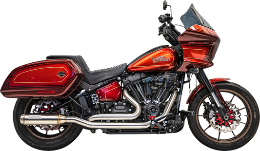 Stainless steel Bassani Xhaust True Dual Performance Exhaust System with 4-inch muffler for enhanced vehicle sound and performance.