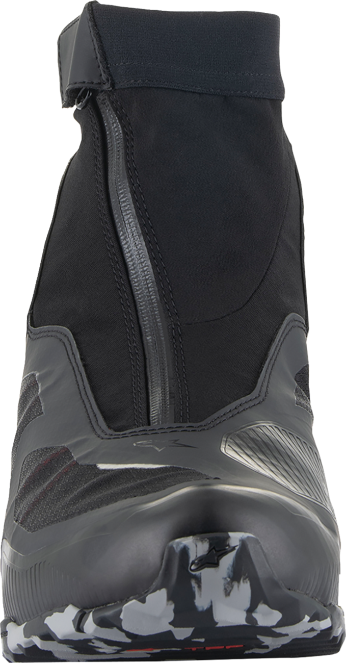 Alpinestars CR-8 Gore-Tex® riding shoes in black, grey, and blue, US 8 / EU 40.5, featuring durable riding shoe design.