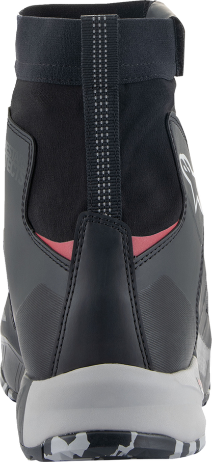 Alpinestars CR-8 Gore-Tex® riding shoes in black, grey, and red, US 9.5, featuring durable design and waterproof Gore-Tex® material.