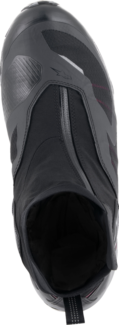 Alpinestars CR-8 Gore-Tex® riding shoes in black, grey, and red, size US 11, showing durable motorcycle footwear with reinforced soles.