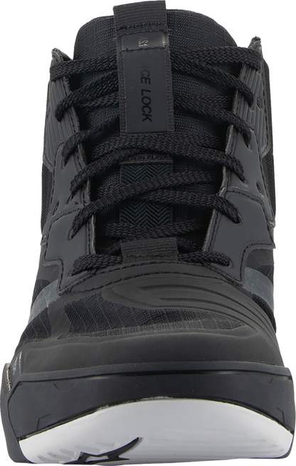 Alpinestars Speedflight performance riding shoe in black and white, US 11 / EU 44, featuring sleek design and protective features.